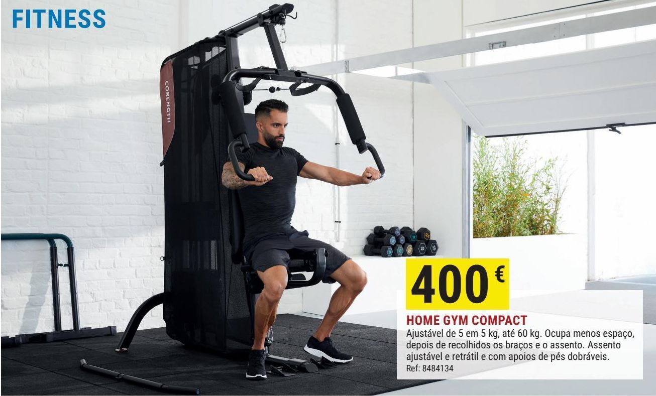 Promoção Aparelho de carga guiada musculação home gym compact em Decathlon