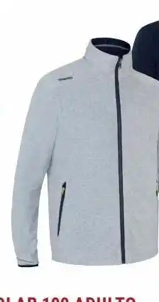 Casaco polar quente de vela 100 homem cinza mesclado