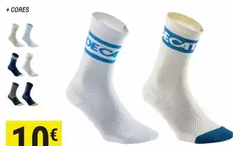 Meias de caminhada cano alto deocell urban walk logo decathlon (2 pares)