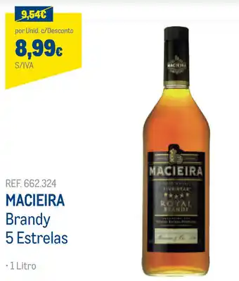 Macieira Brandy 5 Estrelas 1Litros