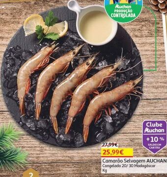 Auchan Camarão selv cong 20/30 auchanprod controlada kg madagáscar promoção