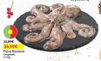 Auchan Polvo nacional 3.0-4.0kg congelado kg promoção