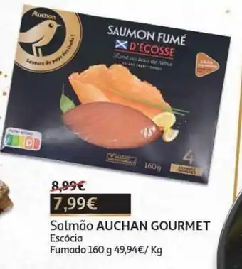 Auchan Salmão auchan gourmet escócia fumado 160 gr promoção
