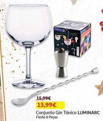 Auchan Conjunto gin tonico luminarc fiesta 6 pecas promoção