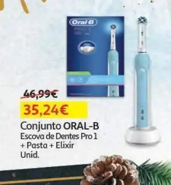 Auchan Conjunto oral-b pro1 +pasta+elixir promoção