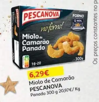 Auchan Miolo camarão pescanova panado 300g promoção