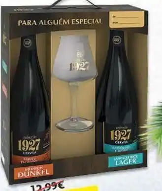 Auchan Conj. cerveja super bock 1927 md jr + copo 2x0.75 l promoção