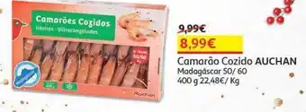 Auchan Camarão cozido auchan madagascar 50/60 400g promoção