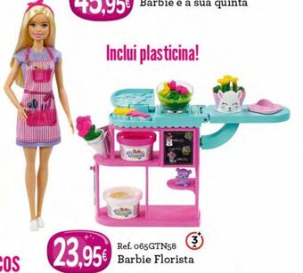 Boneca barbie florista boneca loira com acessórios