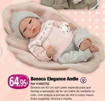 Centroxogo Boneca elegance peso real 40 cm andie com manta promoção