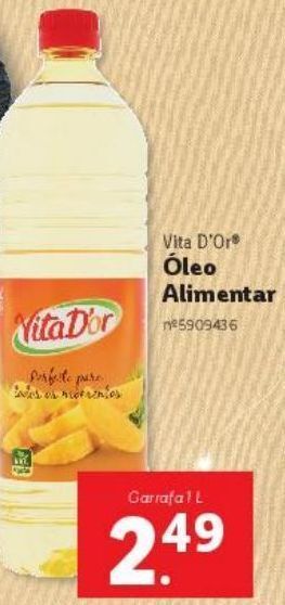 Lidl Óleo para fritar vitad'or promoção
