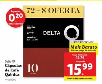 Lidl Cápsulas de café delta q promoção