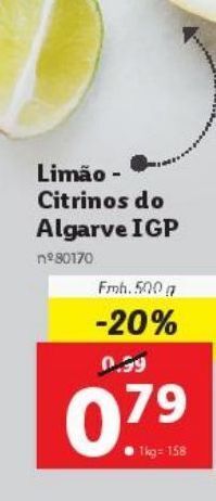 Lidl Limão promoção