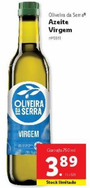 Lidl Azeite virgem oliveira da serra promoção