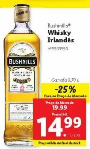 Lidl Uísque bushmills promoção
