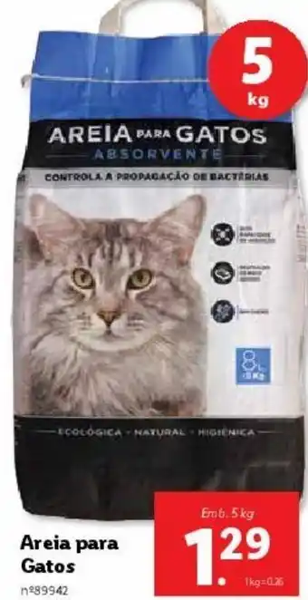 Lidl Areia para gato promoção