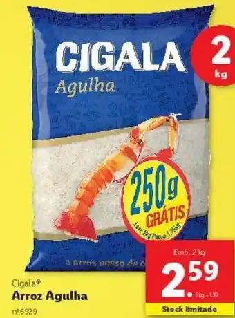 Lidl Arroz agulha cigala promoção