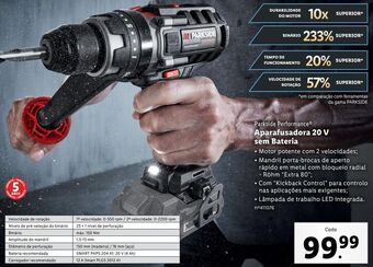 Lidl Parafusadeira parkside promoção