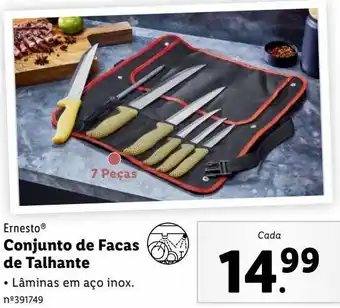 Lidl Conjunto facas com cepo ernesto promoção