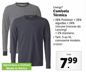 Lidl Camisa térmica promoção