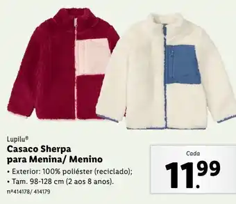 Lidl Casaco menina lupilu promoção