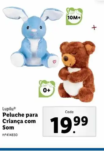 Lidl Peluches e animais lupilu promoção