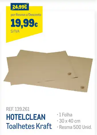 Hotelclean Toalhetes Kraft 30x40cm