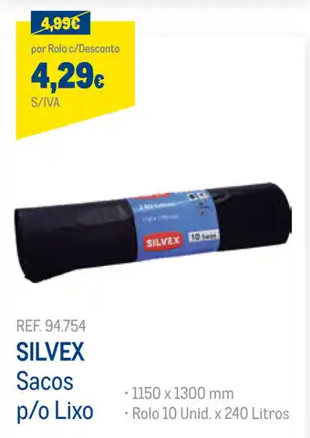 Silvex Sacos p/o Lixo 1150 x 1300mm