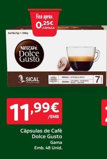 Amanhecer Capsulas de Cafe Dolce Gusto gama emb. 48 unid promoção