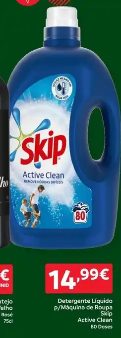 Detergente liquido p/ maquina de roupa Skip Active Clean 80 Doses