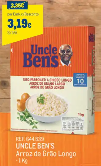 Makro Uncle Ben's Arroz de Grão Longo 1kg promoção