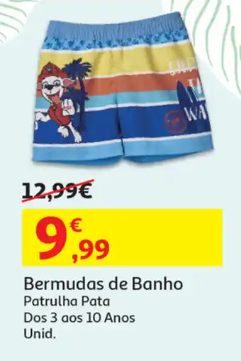 Auchan Bermudas de Banho Patrulha Pata 10 Anos promoção