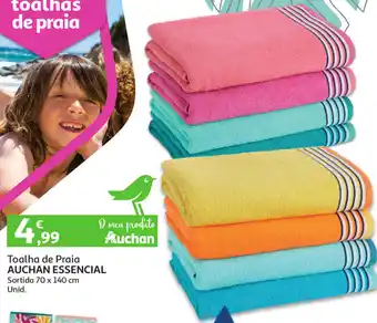 Auchan Toalha de Praia Auchan Essencial Sortida 70x140cm promoção