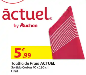 Auchan Toalha de Praia Actuel Sortida Corfou 90x180cm promoção