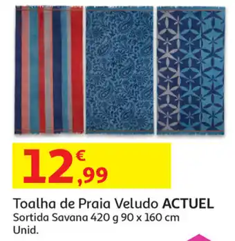 Toalha de Praia Veludo Actuel 420g 90x160cm