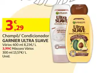 Auchan Champô/ Condicionador Garneir Ultra Suave 400ml promoção