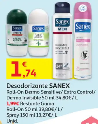 Auchan Desodorizante Sanex 50ml promoção