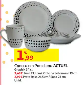 Auchan Caneca em Porcelana Actuel Graphik 34 cl promoção