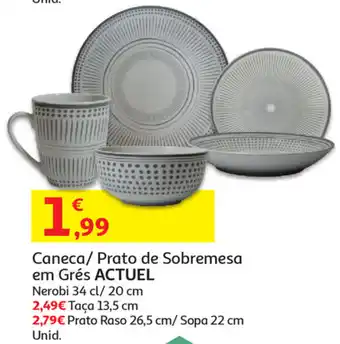 Auchan Caneca/ Prato de Sobremesa em Grés Actuel 43cl /20cm promoção