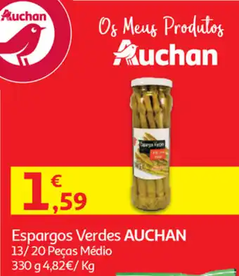 Auchan Espargos Verdes Auchan 13/20 Peças Médio 330g promoção