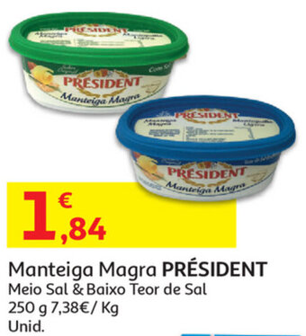 Auchan Manteiga Magra Président 250g promoção