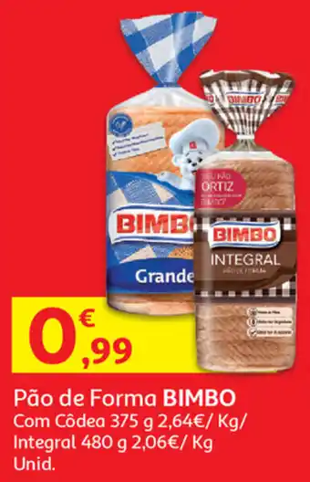 Auchan Pão de Forma Bimbo 375g promoção