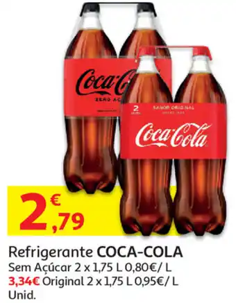 Auchan Refrigerante Coca-Cola 2x1,75L promoção