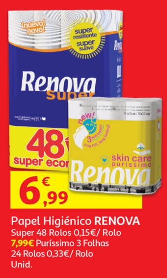 Auchan Papel Higiénico Renova 48 Rolos promoção