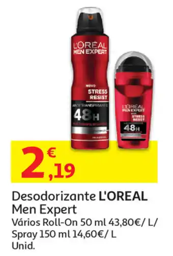 Auchan Desodorizante L'Oreal Men Expert 50ml promoção