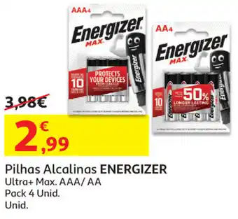 Auchan Pilhas Alcalinas Energizer 4 Unid promoção