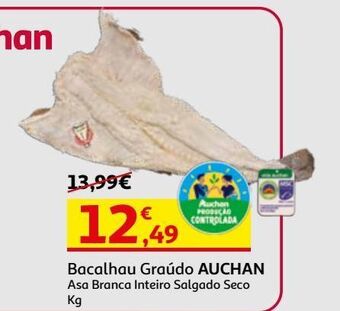 Auchan Bacalhau graudo auchan prod controlada asa branca kg promoção