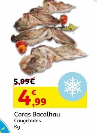 Auchan Caras bacalhau congeladas kg promoção