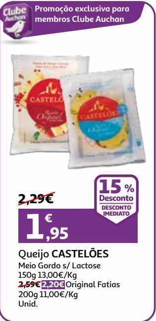Auchan Queijo castelões promoção