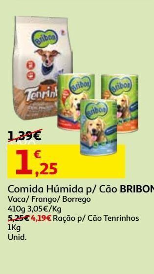 Auchan Ração cão bribon promoção
